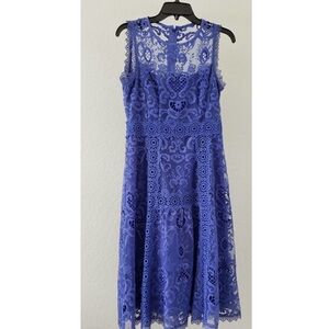 Nannette Royal Blue Lace Midi Dress